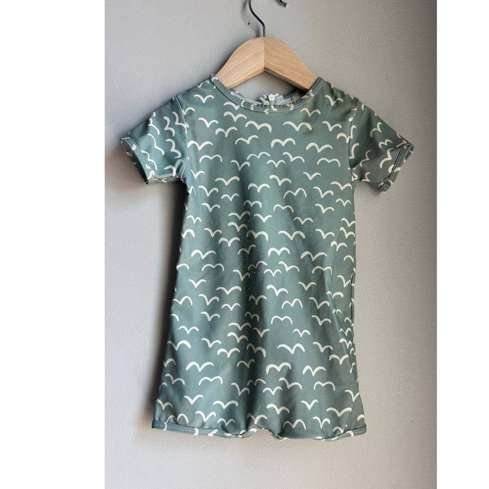 Rylee + Cru Seagull Print Swim Suit 2T Scandi Baby Euro Summer Resortwear Beach